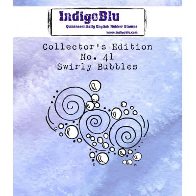 IndigoBlu Rubber Stamp - Swirly Bubbles